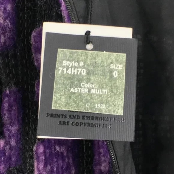 Anna Sui Dress Asymmetric Hem Textured Knit Dress Main Line Size 0 - Picture 12 of 14